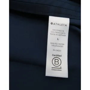 Athleta Womens Large Navy Black Striped Sleeveless Activewear Tank Top L thumbnail 2