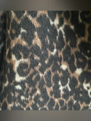 Dip wool blend dress coat leopard animal print fall winter midi length over coat thumbnail 4