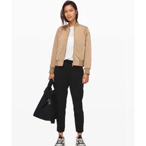 Lululemon Non-Stop Bomber Jacket Tan Khaki Size 6 thumbnail 10