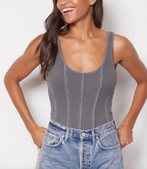 Agolde Elna Bodysuit in Gravity Small thumbnail 1
