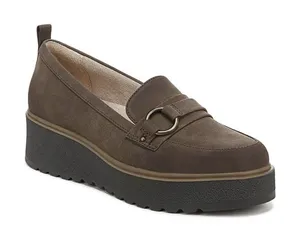 SOUL Naturalizer Women's Joyla Slip‎ On Wedge Loafer Buckle Brown Size 5 thumbnail 1