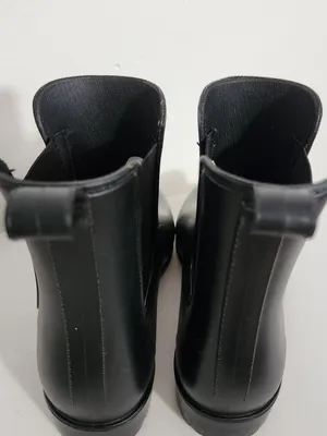 A New Day Black Chelsea Rain Boots Pull-On Size 9 thumbnail 6