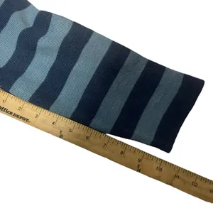 Arpel Made in Italy Women's Blue Stripped Wool Blend Rib Knit Sweater thumbnail 8