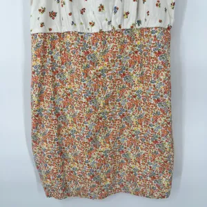 American Eagle Y2K Linen Blend Cottagecore Floral Sundress Medium Boho Coquette thumbnail 6