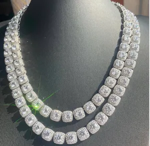 Make a statement with this iced-out cushion-cut tennis necklace, featuring rows of brilliant, sparkling stones set in a classic tennis-chain design. The cushion-shaped stones give it a bold, clean look while creating plenty of shine from every angle. ✨ Features: * 💎 Cushion-cut stone design * ❄️ Fully iced-out, high-shine appearance * 🔗 Classic tennis necklace style * ✨ Eye-catching sparkle in natural and flash lighting * 👑 Bold luxury-inspired look * 🖤 Great for everyday wear, going out, parties, photoshoots, or stacking with other chains * 🎁 Makes a great gift for anyone who loves statement jewelry thumbnail 1