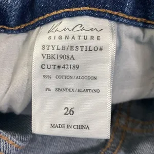 New KanCan Signature Baggy Fit Stretch Distressed Cropped Jeans size 26 thumbnail 13