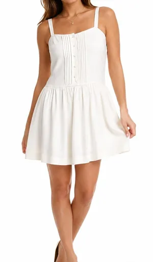 Taylor Mini Dress NWT Size 14 Eggshell White Linen Blend $98 thumbnail 1