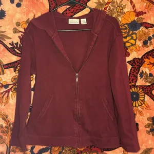 Maroon Knit Zip thumbnail 1