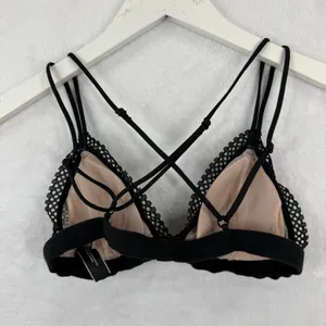 Victoria's Secret Black Lace‎ Strappy Back Bralette XS Unlined Wireless thumbnail 6