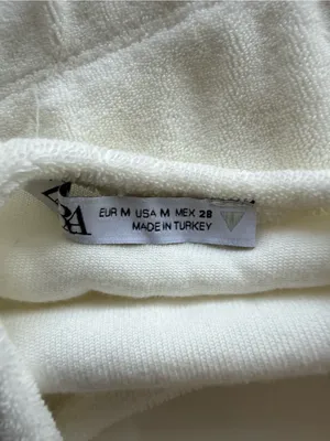 Zara Terry Cloth Cropped Top Size Medium thumbnail 3