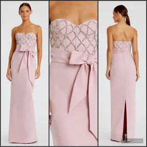 MAC DUGGAL 2294 Strapless Crepe Embellished Bustier Gown With Bow thumbnail 2