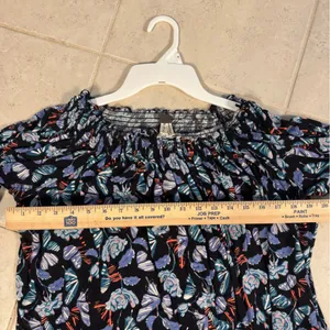 We the Free People Lexington Off Shoulder Stretchy Knit Floral Top Small‎ thumbnail 12