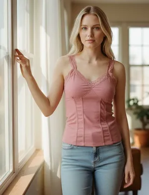 F&F Y2K lace trim Babydoll Tank top FINAL PRICE thumbnail 1