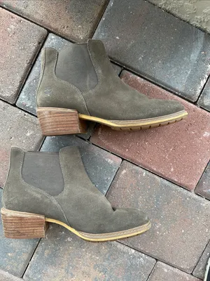 Timberland Suede Chelsea Booties - Olive Brown thumbnail 4