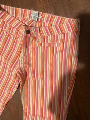 Vintage Abercrombie and Fitch striped pants thumbnail 2