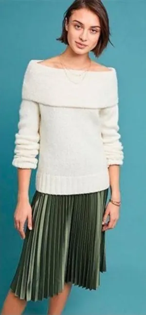 ANTHROPOLOGIE Natalia Cream Sweater thumbnail 1