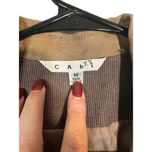 CAbi Beige Cotton Blend 3 Button Front Deep Pockets Lined Coat Women Sz M thumbnail 8