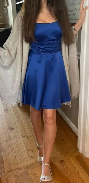 Windsor Dress Homecoming Blue thumbnail 1