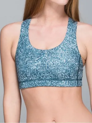 Lululemon All Sport Bra Pebble Print Parfait Pink Alberta Lake Size 8 thumbnail 1
