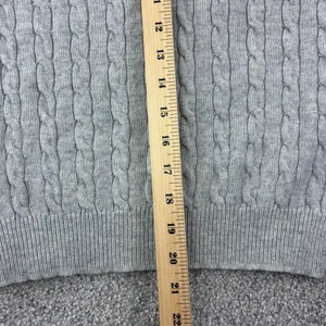 Brandy Melville Sweater Vest Women OSFM Gray Cable Knit Preppy V-Neck Sleeveless thumbnail 4