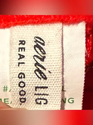 aerie Red Lace Longline Bralette size L thumbnail 13