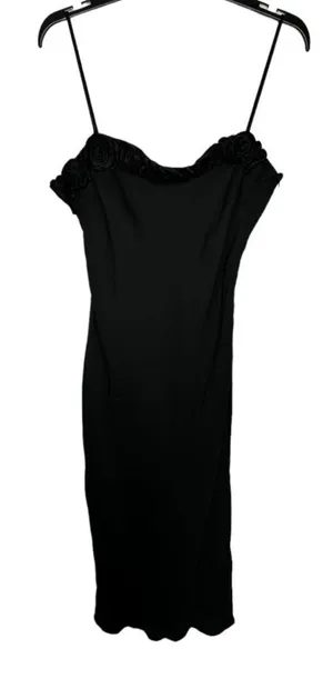 Vintage KiKi USA Black Polyester Formal Dress thumbnail 1
