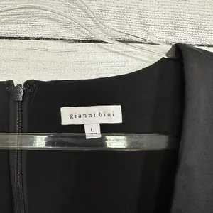Gianni Bini Black Puff Sleeve Mini Dress Size‎ Large Going Out Party Babydoll thumbnail 7