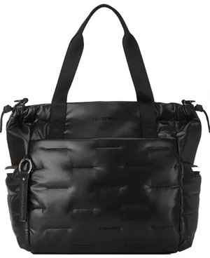 Hedgren Black Quilted Puffy Weekender Tote with Detachable Strap thumbnail 1