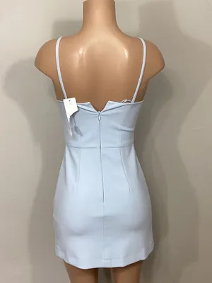 New. French Connection baby blue mini dress. MSRP $168. Size 6 thumbnail 10