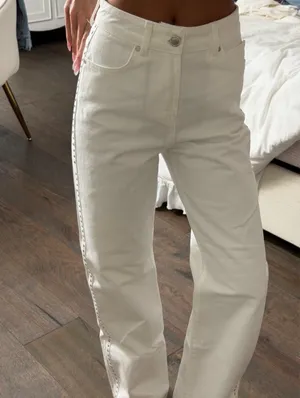 ZARA High-Waisted Studded Jeans thumbnail 3