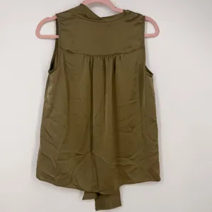 Ramy Brook Dallas Tie Neck Sleeveless Satin Blouse Size XS thumbnail 4