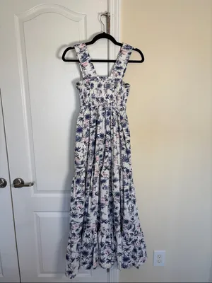 Abercrombie Smocked Bodice Easy Maxi Dress Sz S thumbnail 5