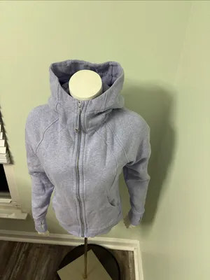 Lululemon Heathered Lavender Dusk Light Purple Cotton Scuba Hoodie size 6 thumbnail 8