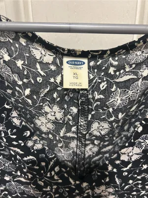 Old Navy Black Floral Babydoll Mini Dress thumbnail 4