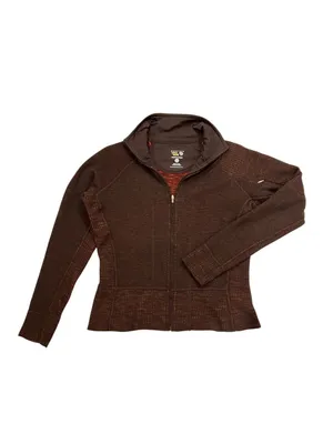 Mountain Hardwear Brown Sarafin Full Zip Wool Blend Sweater Jacket Size Medium thumbnail 11