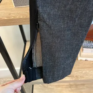 Banana Republic Sloan Mid-Rise Stretch Denim Side Stripe Woven Career Dress Pant thumbnail 6