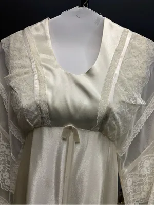 Ivory Satin Lace Maxi Dress thumbnail 3