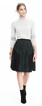 Banana Republic Pleated Small Floral Print Skirt thumbnail 1