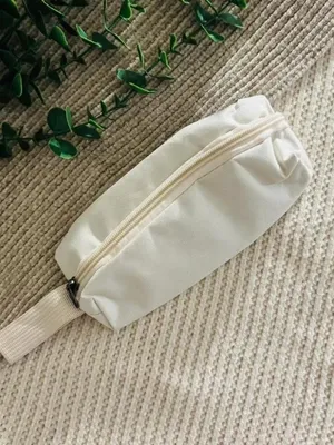 Cottagecore Cream Plaid Multi Piece Tote Set Canvas Buckle Bag thumbnail 7