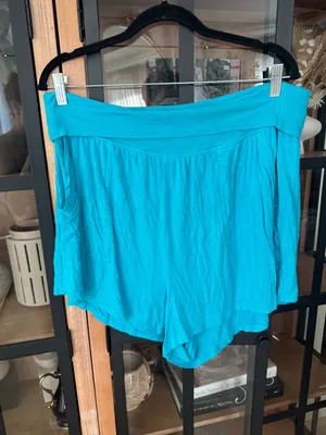 Aerie real soft foldover boxer pajamas stretchy waist pockets high rise thumbnail 2