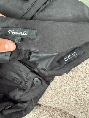 Madewell the hadlow wide leg pant Black Wide-Leg satin silk like pants thumbnail 4