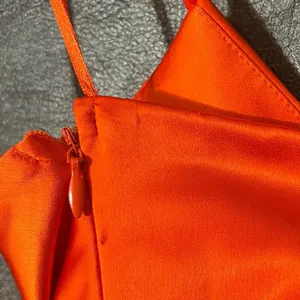 Jason‎ Wu Orange/Red Satin Feel Midi Dress Size Large thumbnail 9