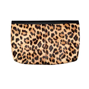 Talbots Foldover Clutch Women OS‎ Black Leopard New Leather Calf Hair Bag thumbnail 3
