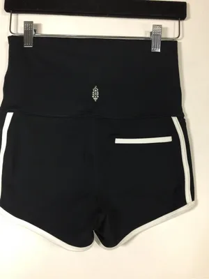 Free People Sporty Black High-Rise Athletic Shorts with White Trim thumbnail 11