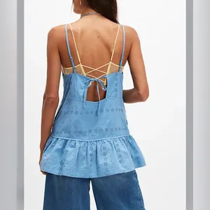 Free People Caught Up Tunic in Blissful Blue Combo, NWT thumbnail 2