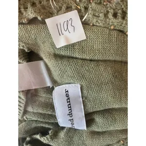 Alfred Dunner VTG Green Crochet Beaded Floral Sweater Top Coastal Grandmacore Cottage Boho 70s thumbnail 6