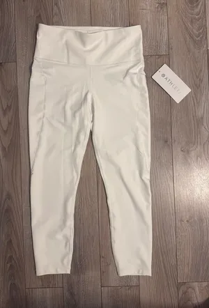 BRAND NEW Athleta White Leggings (NEVER WORN) thumbnail 1