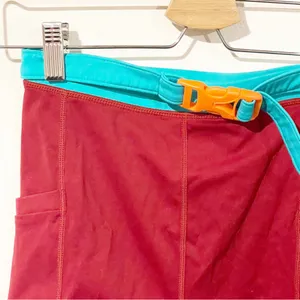 Fabletics Small Red Belted High-Waisted Motion365 Hike‎ Short 3'' thumbnail 3