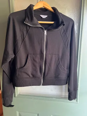 Danskin Jacket Zip-Up Athletic Black L  thumbnail 1