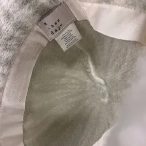 a new day Striped Fuzzy Bucket Hat in Sage and Cream thumbnail 3